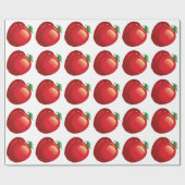 Cadeau Papier brillant POMME ROUGE (Plat)