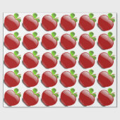 Cadeau Papier brillant POMME ROUGE (Plat)