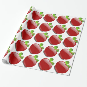 Cadeau Papier brillant POMME ROUGE