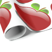 Cadeau Papier brillant POMME ROUGE (Coin rond)