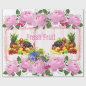 Cadeau Papier brillant, Roses roses roses roses Fruit (Plat)