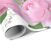 Cadeau Papier brillant, Roses roses roses roses Fruit (Coin rond)