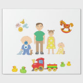 Cadeau Papier brillant, Services de garde d'enfants (Plat)