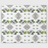 Cadeau Papier brillant, Triangles gris coton (Plat)