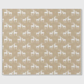 Cadeau Papier Brown clair avec Motifs blancs (Plat)