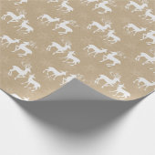 Cadeau Papier Brown clair avec Motifs blancs (Coin)
