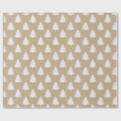 Cadeau Papier Brown clair avec Motifs blancs (Plat)