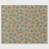 Cadeau Papier Brown Papier rétro Noël Papier d'enveloppem (Plat)