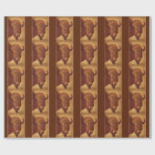 Cadeau Papier Brown Retro Buffalo Silhouette (Plat)