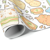 Cadeau Papier Burger mignon à envelopper (Coin rond)