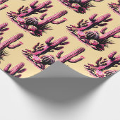 Cadeau Papier Cactus Rose Batch-Tan Fond (Coin)