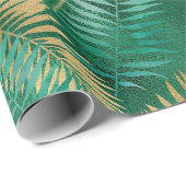 CADEAU PAPIER-CADEAU EN PAPIER TROPICAL LUXE VERT (Coin rond)