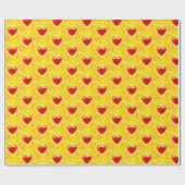 Cadeau Papier cadeau. le giftwrap de conception de coeur (Plat)