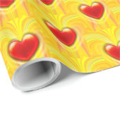 Cadeau Papier cadeau. le giftwrap de conception de coeur (Coin rond)