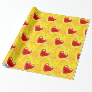 Cadeau Papier cadeau. le giftwrap de conception de coeur