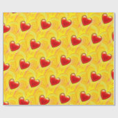 Cadeau Papier cadeau. le giftwrap de conception de coeur (Plat)