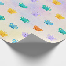 Papier-cadeau Pastel Papier-papillon - Papier à en