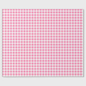 Cadeau Papier Cadeau, Vichy Rose et Blanc (Plat)