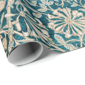 CADEAU PAPIER CADEAU: WILLIAM MORRIS : HONEYSUCKLE (Coin rond)