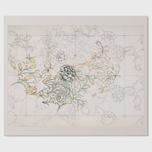 CADEAU PAPIER CADEAU: WILLIAM MORRIS : TULIP SAUVAGE (Plat)