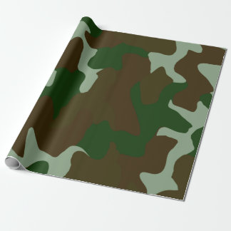 Cadeau Papier camouflage vert et Brown