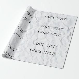Cadeau Papier chiffonné avec votre texte fané