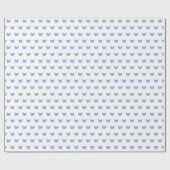 Cadeau Papier Chinois Vintage Papillons Bleus Blancs (Plat)