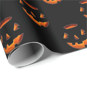 Cadeau Papier Citrouille brillant Halloween