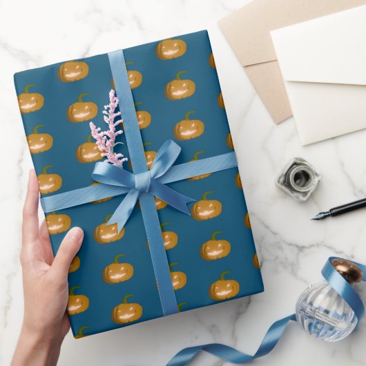 Cadeau Papier Citrouille gravé (Cadeaux)