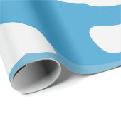 Cadeau Papier Cloud Blue Sky (Coin rond)