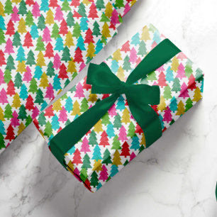 Cadeau Papier coloré amusant Papier de Noël Arbres d'enve
