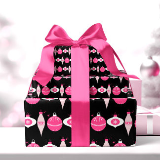 Cadeau Papier Coloré Rose Et Noir De Noël
