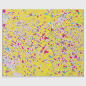 Cadeau Papier Confetti Jaune (Plat)