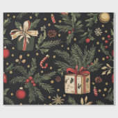 Cadeau Papier crayon noir Noël (Plat)