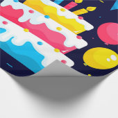 Cadeau Papier crémeux d'enveloppement de gâteau d'anniver (Coin)