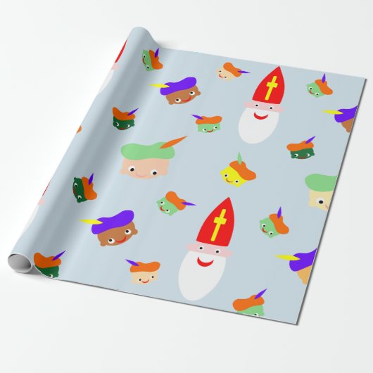 Cadeau Papier d’emballage frais Saint-Nicolas (Déroulé)