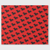 Cadeau Papier Dachshund Red Wrapper (Plat)