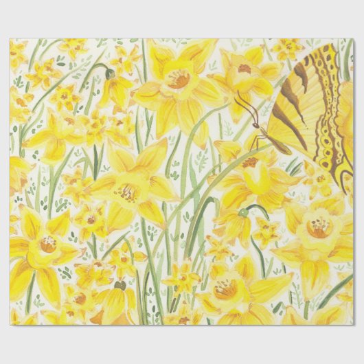Cadeau Papier Daffodil Jaune (Plat)