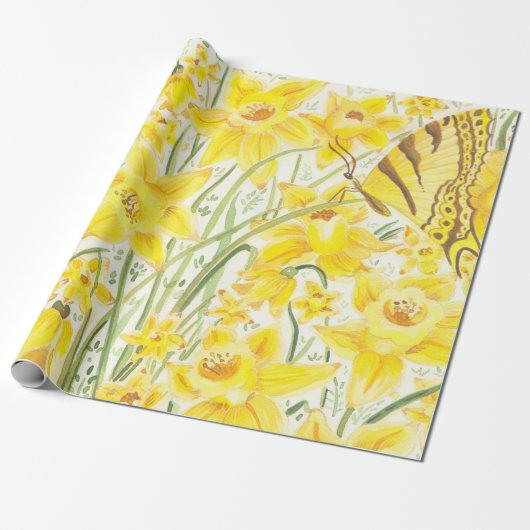 Cadeau Papier Daffodil Jaune (Déroulé)