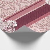 Cadeau Papier Damassé Baroque Vintage (Coin)