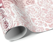 Cadeau Papier Damassé Baroque Vintage (Coin rond)