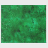 Cadeau Papier damassé glamour vert émeraude (Plat)
