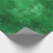 Cadeau Papier damassé glamour vert émeraude (Coin)