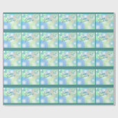 Cadeau papier d'anniversaire bleu heureux (Plat)
