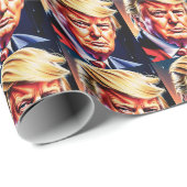 CADEAU PAPIER D'ANNIVERSAIRE TRUMP (Coin rond)