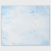 Cadeau papier d'aquarelle bleu Arrière - plan (Plat)