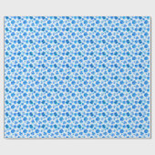 Cadeau Papier d'aquarelle bleu et blanc (Plat)