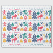 Cadeau Papier d'art populaire moderne scandinave de Noël (Plat)