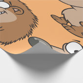 Cadeau Papier de caricature Hérisson animal Brown