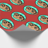 CADEAU PAPIER DE CARTOON FUNNY ANGRY MONKEY WRAPPER (Coin)